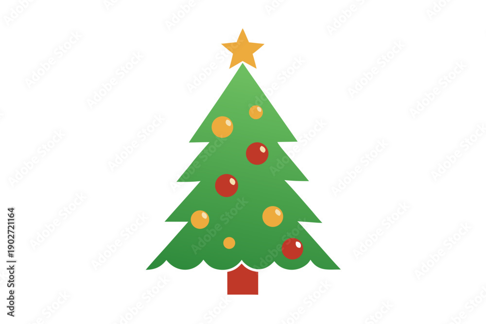 Obraz premium Christmas Desing tree white background 