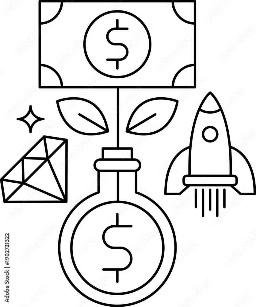 custom made wallpaper toronto digital Financial Growth and Startup Investment Concept