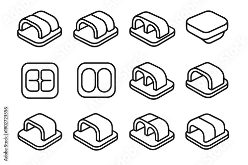 Clip cable icon aesthetic modern vector workspace organizer clean icons functional plastic