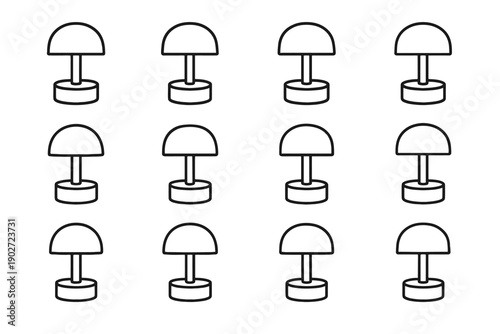 Portable lighting modern integrated vector light desk lamp cylindrical icon design look