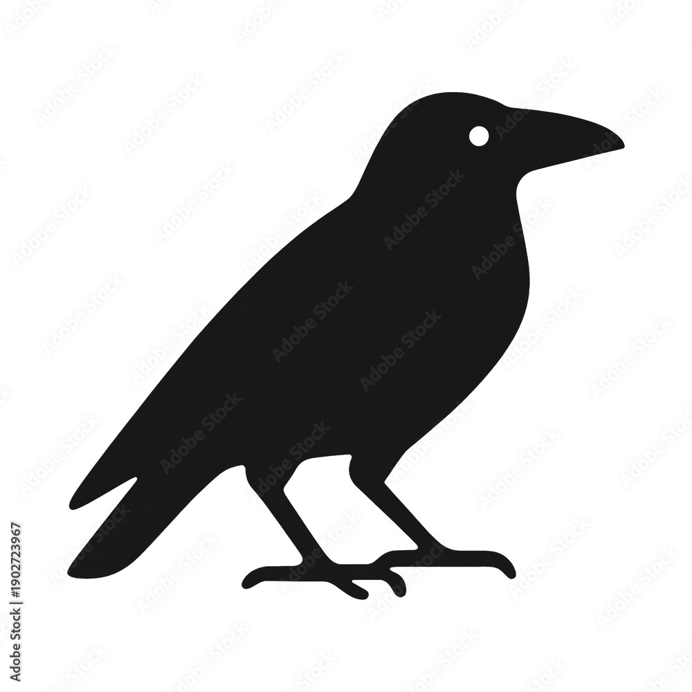 Fototapeta premium PNG Silhouette raven bird illustration