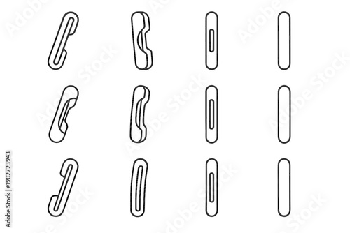 Icon gear clip slim construction rounded vector accessory spoke functional bike wheel