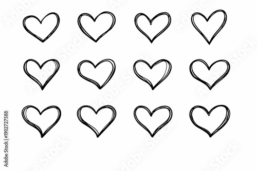 Outline pinched emotion asym vector icon generation dented lobe simple image sketch