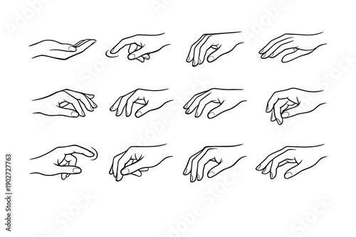 Simple finger image crescent light precise vector generation bow phalange smooth sweep