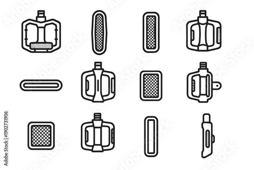 Icon reflective vector pedal component bike durable flat reflector strip body insert