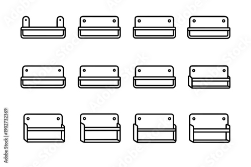 Kitchen texture wall icon storage side platform vector spice mounted vertical rail