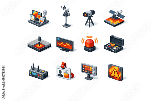 Embedded icon temperature heat badge thermal vector urban mobile tile threshold sensing