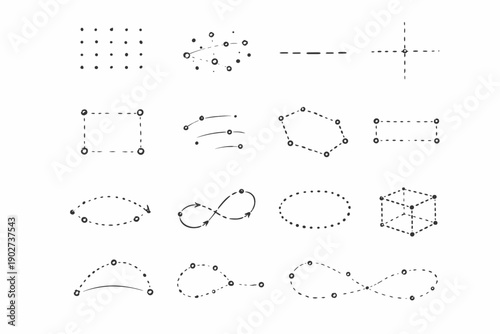Spacing icon dot trace gentle simple vector image generation reference plotting easy