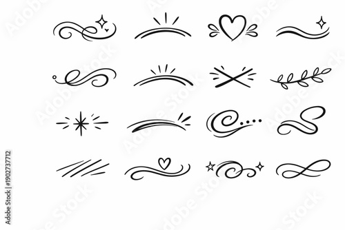 Simple lighthearted generation decorative quirky line image curl icon mark freeform vector