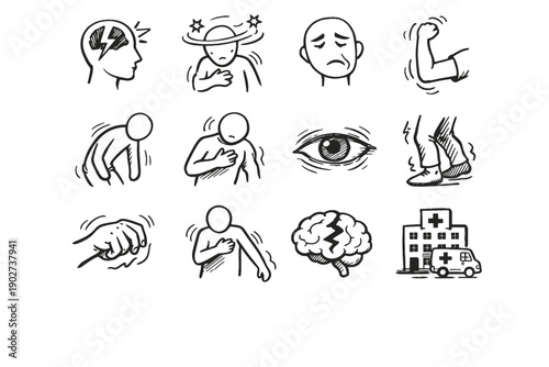 Shaky arc image loose icon simple vector flawed movement motion generation action