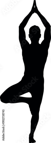 Yoga pose silhouette