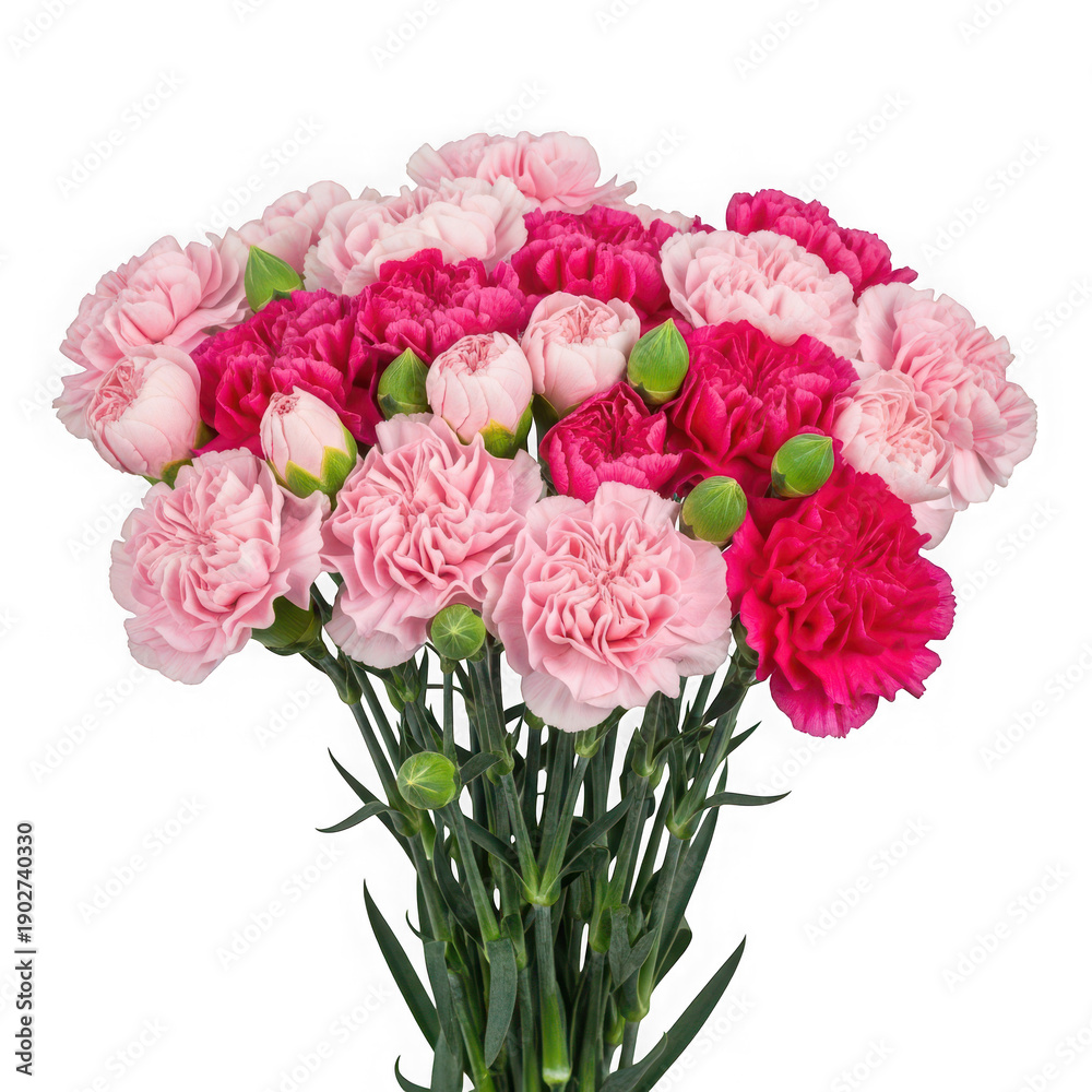 Obraz premium Vibrant bouquet of pink and red carnations