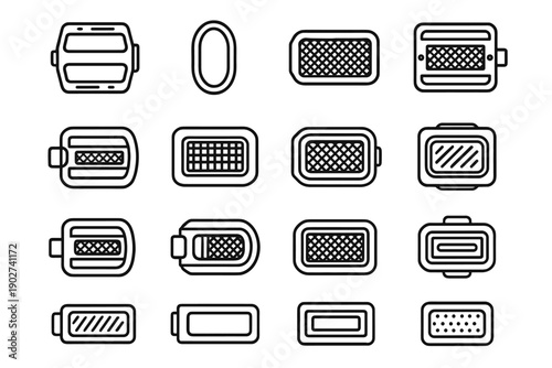 Reflectors safety bike icon amber casing cycling vector plate insert accessory pedal