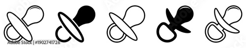 Baby pacifier icons
