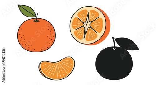 Tangerine Line art creative design