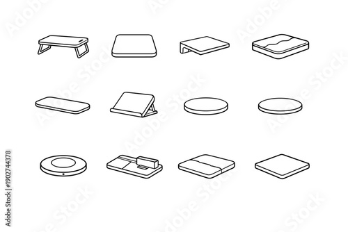 Icon lamp vector surface simple platform generation tile pad image bedside outlined