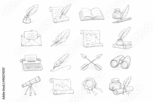 Vector gentle simple image stroke generation icon overlay soft overlap field airy