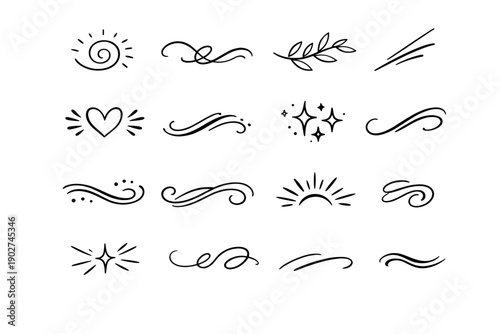 Icons quirky draft vector playful decoration expressive imperfect mark icon decorative sweep