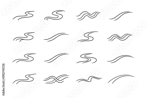 Calm curve travel icon transit simple wayfinding drifting open image guide vector