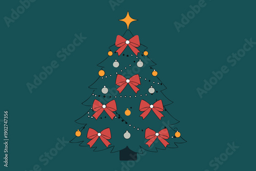 Christmas tree white background 