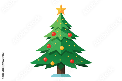 Christmas tree white background 