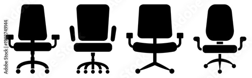 Office chair icon set