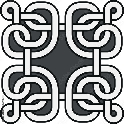 Celtic knot. Ancient geometric pattern. Ornate tattoo