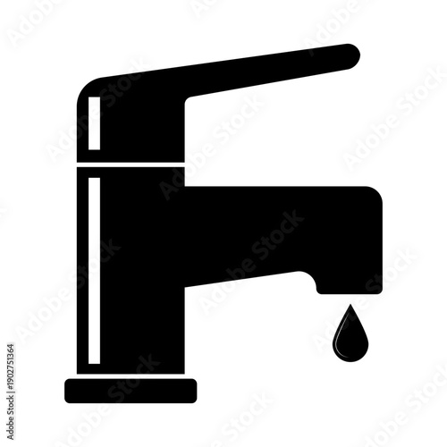 Faucet icon in flat style