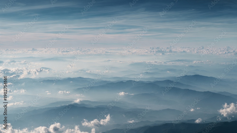 Fototapeta premium Mountain Range Aerial View