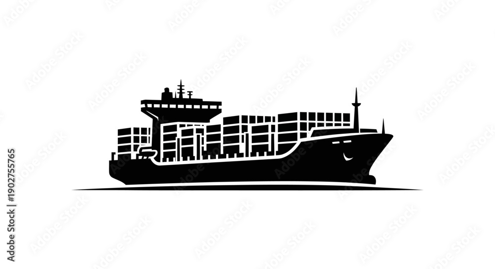 Fototapeta premium vector illustration of a ship