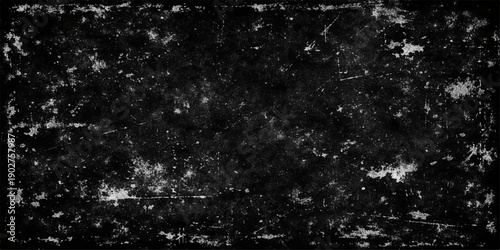 Abstract monochrome rain drops on a black background blending into a dark starry sky with blue galaxy nebula light and winter frost for a cosmic holiday fantasy