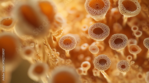 Wallpaper Mural Abstract fungal spores macro texture with organic biological detail Torontodigital.ca