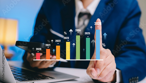 Fotografie Business growth forecast concept