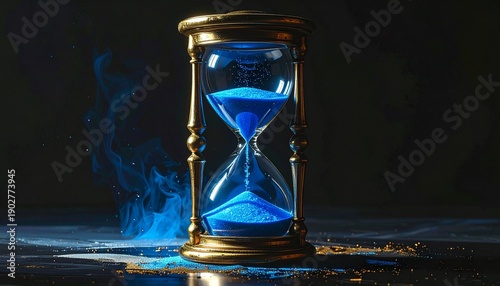 hourglass on a dark background