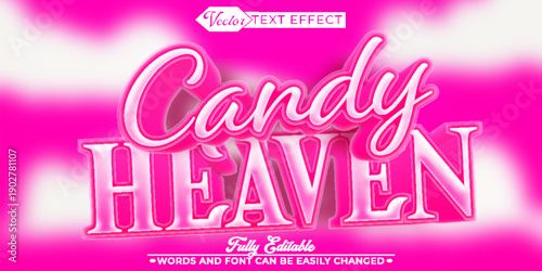  Candy Heaven Sweet Paradise Vector Fully Editable Smart Object Text Effect