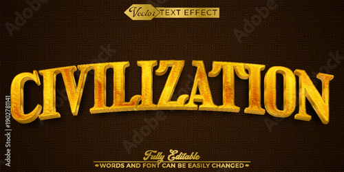  Civilization History Culture Empire Vector Fully Editable Smart Object Text Effect