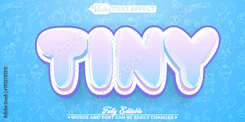  Tiny Small Cute Miniature Vector Fully Editable Smart Object Text Effect