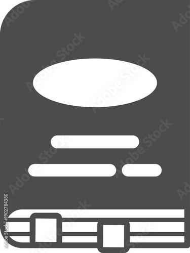 Encyclopedia black icon. Study book. Knowledge symbol