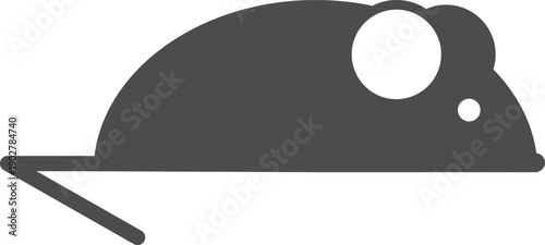 Mouse black icon. Science lab animal symbol