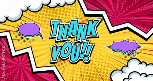 Vibrant Superhero Comic Thank You Design