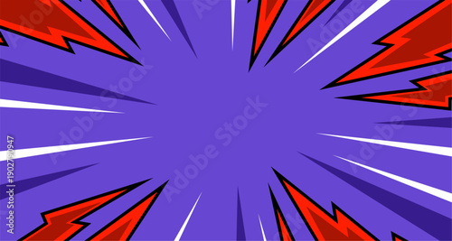 Wallpaper Mural Colorful Pop Art Lightning Explosion Frame Torontodigital.ca