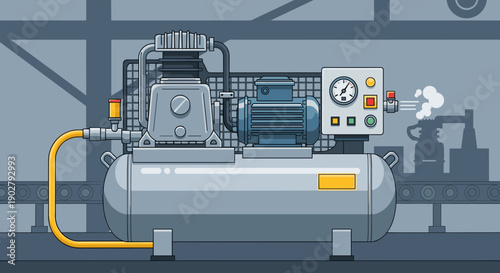 Industrial Air Compressor Machine Equipment.