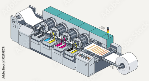 Large Format Digital Printing Machine Operation.