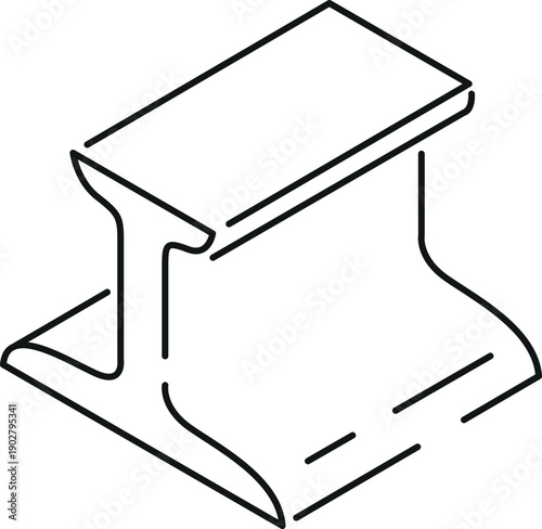 Metal structure. Steel industry. Metalworking line icon