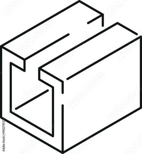 Metal construction cast line icon. Industrial grinding