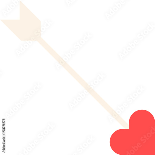 Arrow Piercing Heart Cartoon