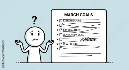 Man Character Planning March Goals Checklist.
