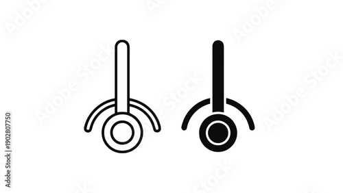 Vector illustration of a modern personal monowheel electric unicycle icon, on transparent background