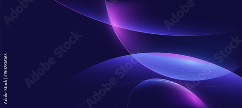 Neon Ellipses Abstract Backgrounds with Shiny Bright Glowing Vector Illustration