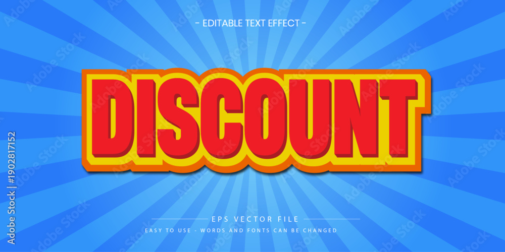 Obraz premium Discount Editable Text Effect Bold Sale Style